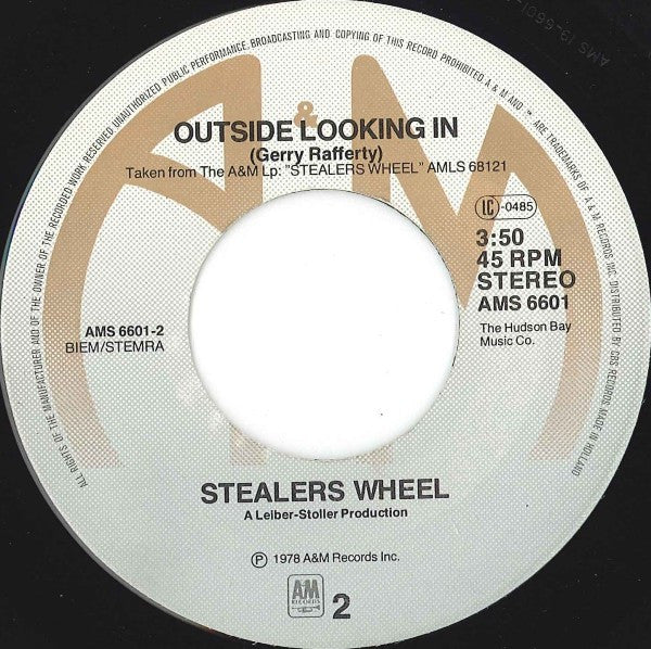 Stealers Wheel : Late Again (7")
