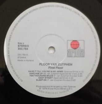 Floor van Zutphen : First Floor (LP, Album)