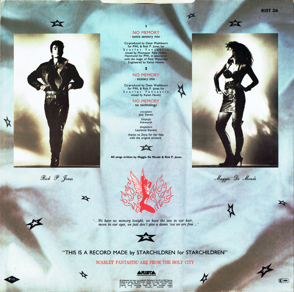 Scarlet Fantastic : No Memory (12", Single, Ltd, Red)