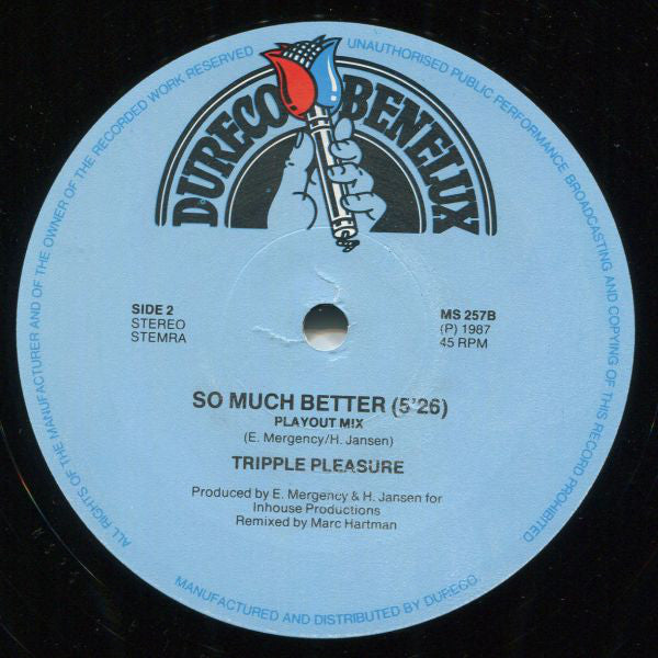 Tripple Pleasure : So Much Better (12")