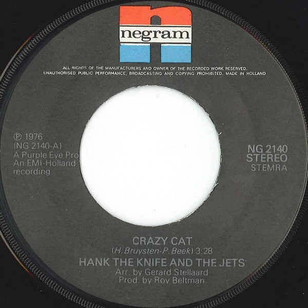 Hank The Knife And The Jets : Crazy Cat (7", Single)