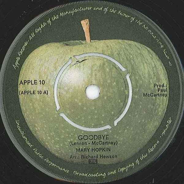 Mary Hopkin : Goodbye (7", Single)