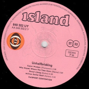 Fairport Convention : Unhalfbricking (LP, Album)