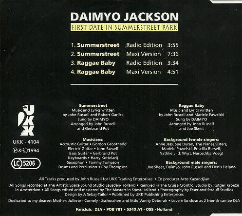 Daimyô Jackson : First Date In Summerstreet Park (CD, Maxi)
