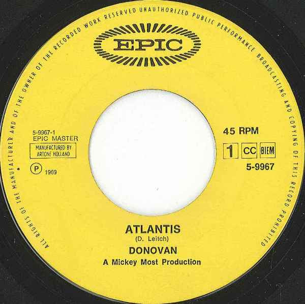 Donovan : Atlantis (7", Single)