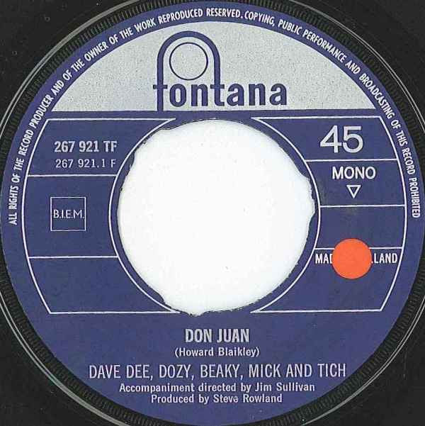 Dave Dee, Dozy, Beaky, Mick And Tich* : Don Juan (7", Single, Mono)