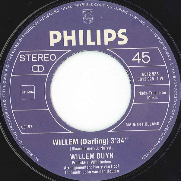 Willem Duyn : Willem (7", Single)