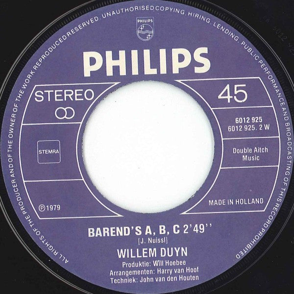 Willem Duyn : Willem (7", Single)