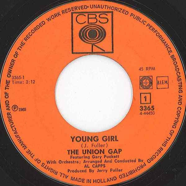 The Union Gap Featuring Gary Puckett* : Young Girl (7", Single)