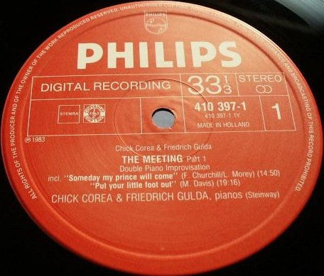 Chick Corea & Friedrich Gulda : The Meeting (LP, Album)