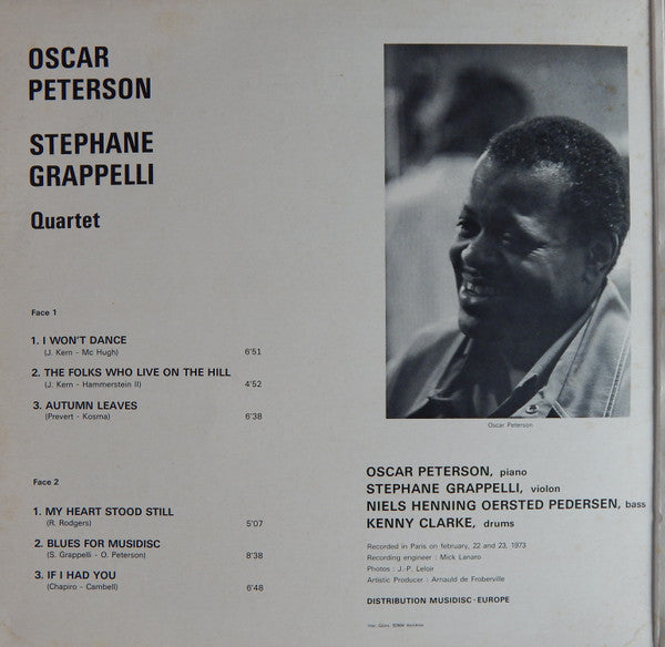 Oscar Peterson - Stéphane Grappelli Quartet : Oscar Peterson - Stephane Grappelli Quartet Vol. 2 (LP, Album, Gat)