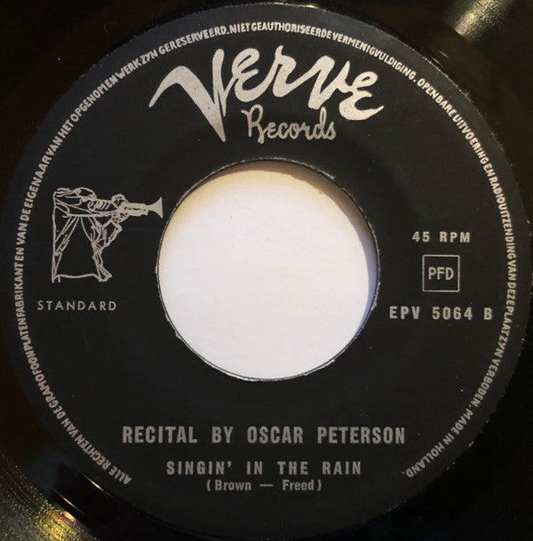 The Oscar Peterson Quartet : Recital By Oscar Peterson (7", Mono, Fli)