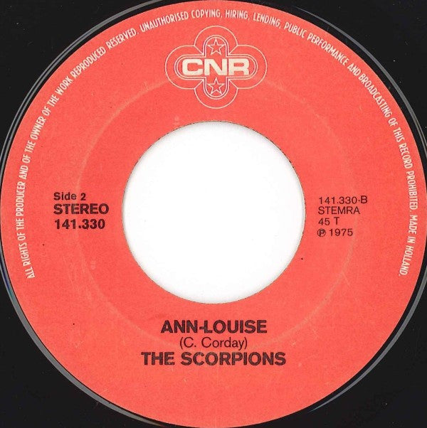 The Scorpions : Hello Josephine / Ann-Louise (7", Single)