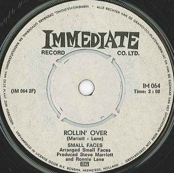 Small Faces : Lazy Sunday / Rollin' Over (7", Single)