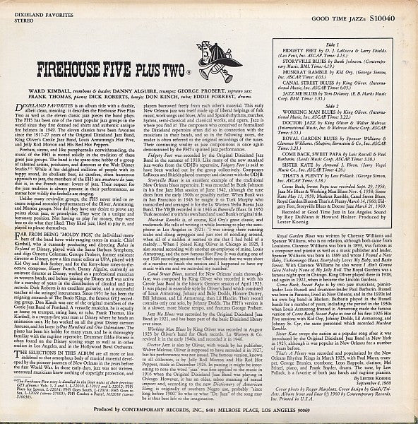 Firehouse Five Plus Two : Dixieland Favorites (LP, Album)