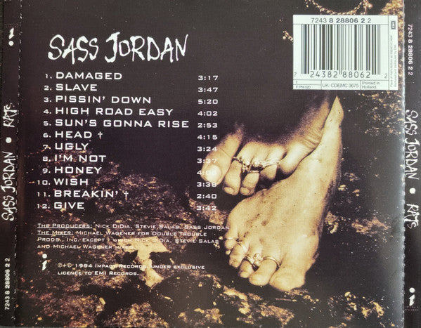 Sass Jordan : Rats (CD, Album)