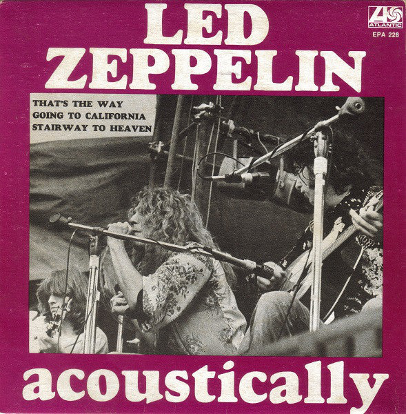 Led Zeppelin : Acoustically (7", EP, RE)
