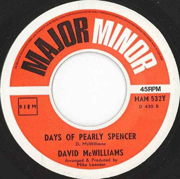 David McWilliams : Days Of Pearly Spencer / This Side Of Heaven (7", Single)