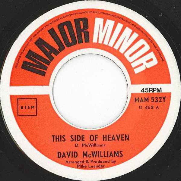 David McWilliams : Days Of Pearly Spencer / This Side Of Heaven (7", Single)
