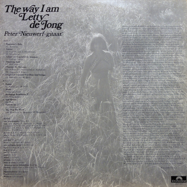 Letty de Jong : The Way I Am (LP, Album)