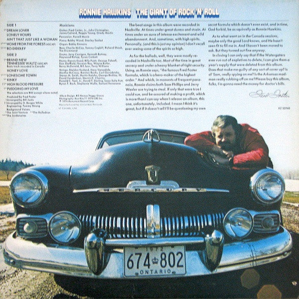 Ronnie Hawkins : The Giant Of Rock 'N' Roll (LP, Album)