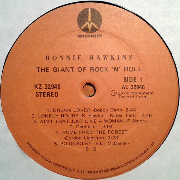 Ronnie Hawkins : The Giant Of Rock 'N' Roll (LP, Album)