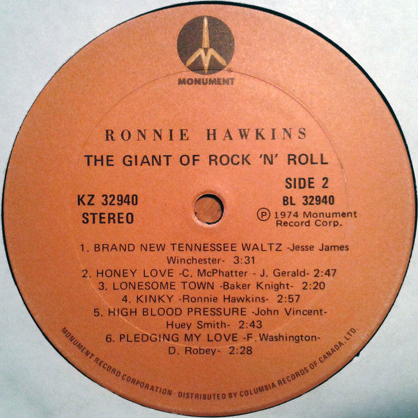 Ronnie Hawkins : The Giant Of Rock 'N' Roll (LP, Album)