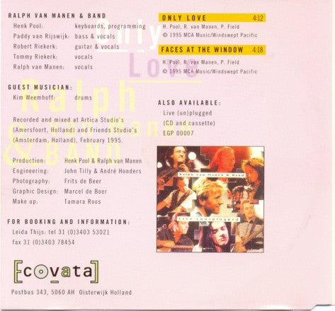 Ralph van Manen & Band : Only Love (CD, Single)