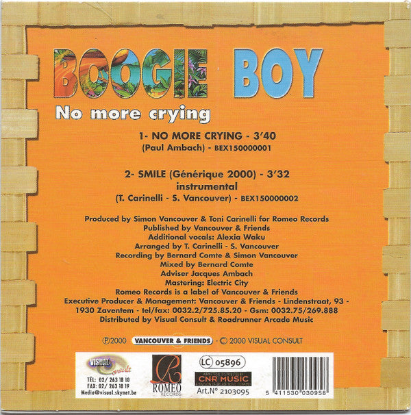 Boogie Boy (3) : No More Crying (CD, Single)