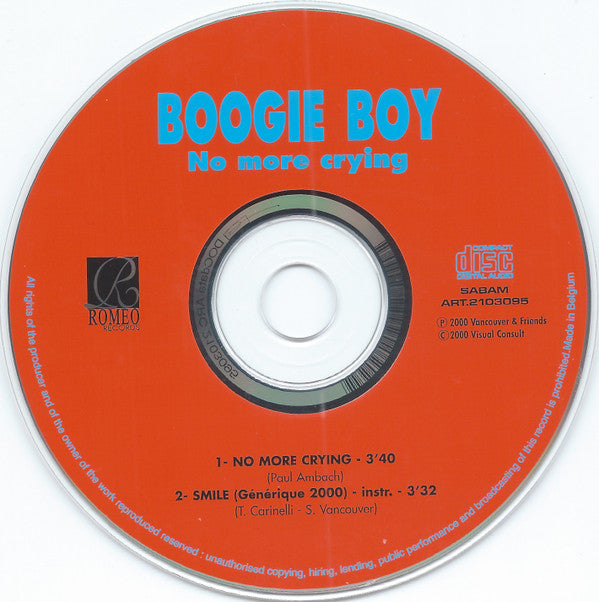 Boogie Boy (3) : No More Crying (CD, Single)