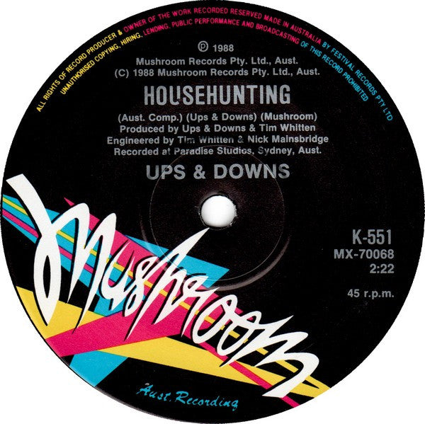 Ups And Downs : Lit By The Fuse (7", Single, Ltd)