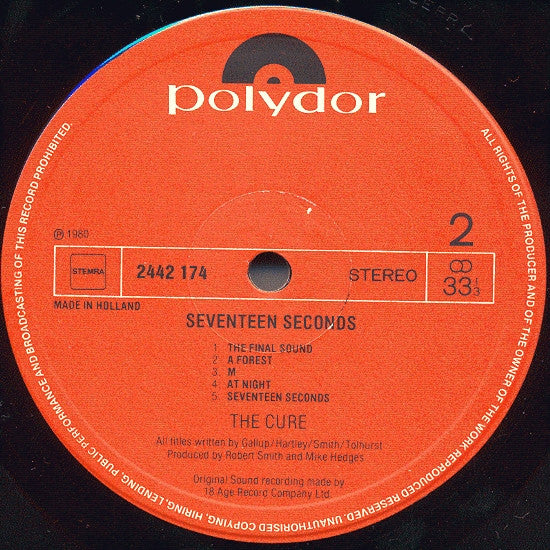 The Cure : Seventeen Seconds (LP, Album)