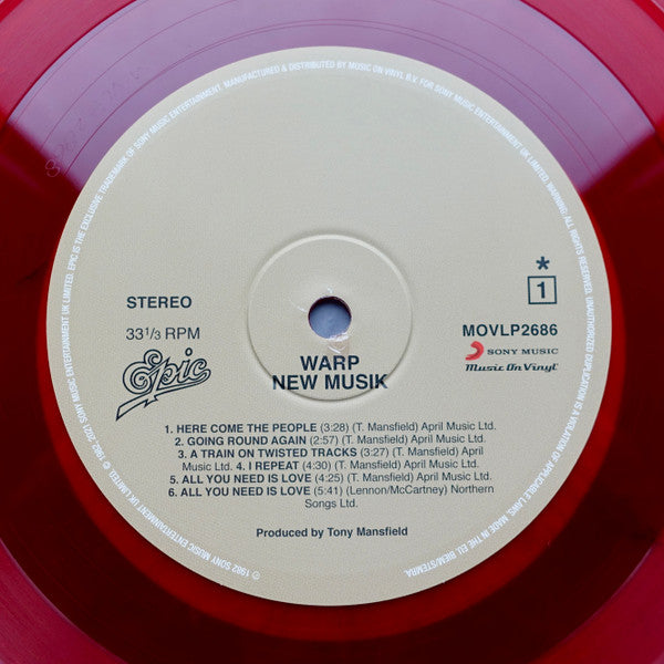 New Musik : Warp (LP, Album, RE, Red + LP, Comp, Red + Ltd, Num)