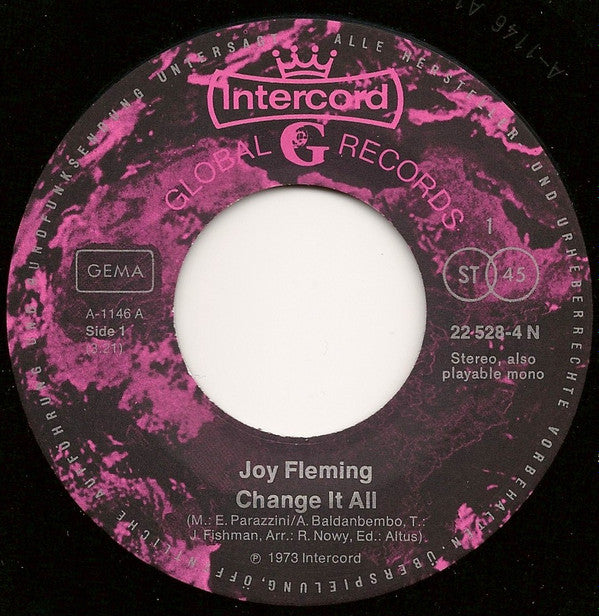 Joy Fleming : Change It All / Fire (7", Single)