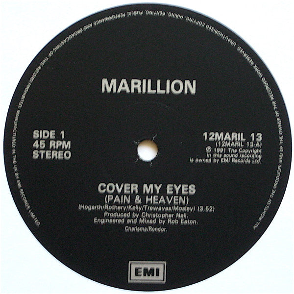Marillion : Cover My Eyes (Pain And Heaven) (12", Single)