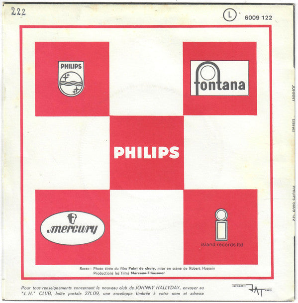 Johnny Hallyday : Essayez (7", Single, RP)