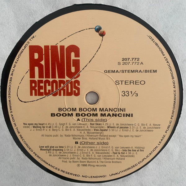 Boom Boom Mancini : Boom Boom Mancini (LP, Album)