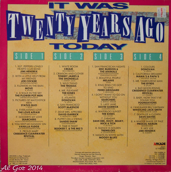 Various : It Was Twenty Years Ago Today (2xLP, Comp, Gat)