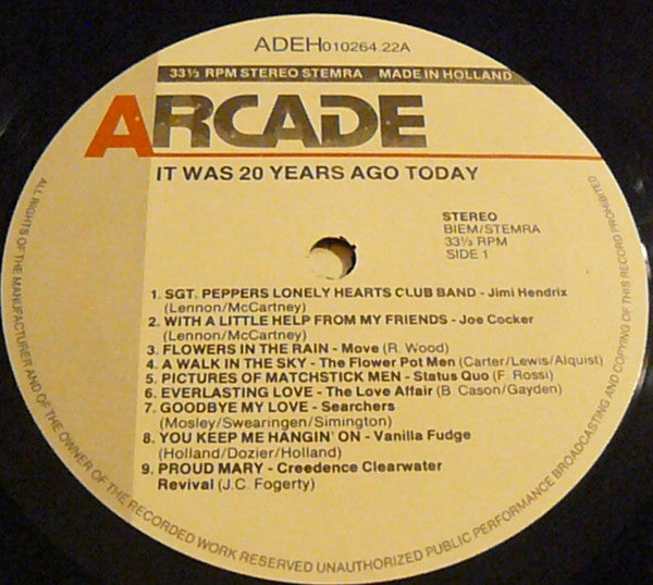 Various : It Was Twenty Years Ago Today (2xLP, Comp, Gat)