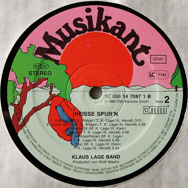 Klaus Lage Band : Heisse Spuren (LP, Album, DMM)