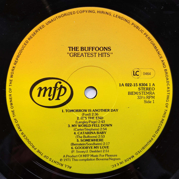 The Buffoons : Greatest Hits (LP, Comp)