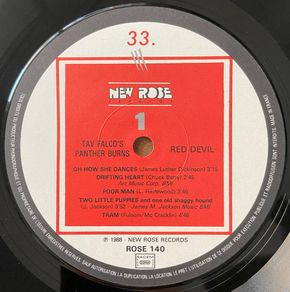 Tav Falco's Panther Burns : Red Devil (10", Album)