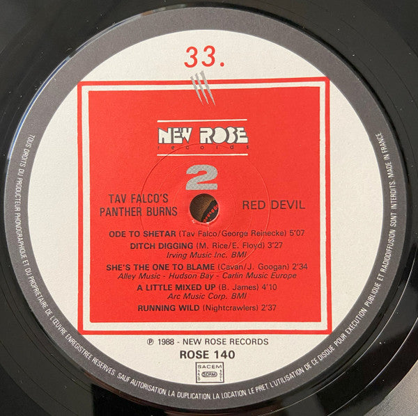 Tav Falco's Panther Burns : Red Devil (10", Album)