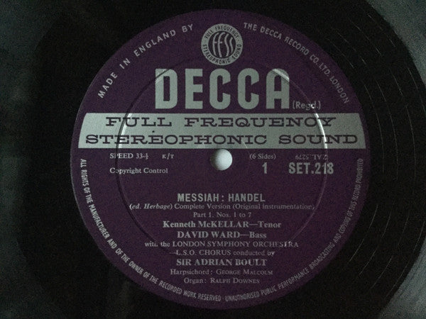 Georg Friedrich Händel : Messiah (3xLP, Album + Box)