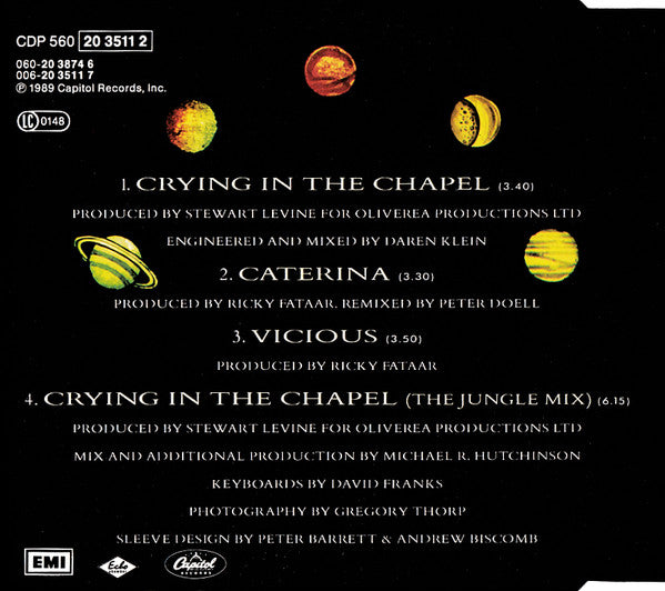 Peter Blakeley : Crying In The Chapel (CD, Maxi)