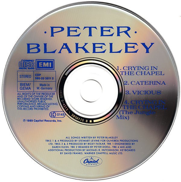 Peter Blakeley : Crying In The Chapel (CD, Maxi)