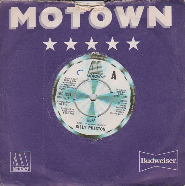 Billy Preston : Hope (7")