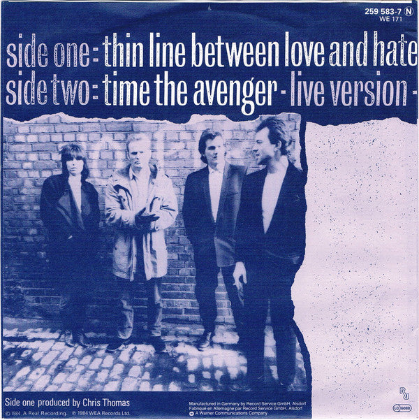 The Pretenders : Thin Line Between Love And Hate (7", Single)