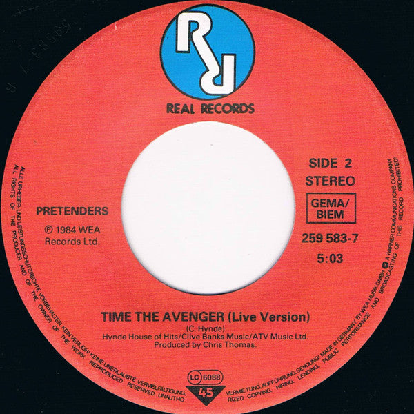 The Pretenders : Thin Line Between Love And Hate (7", Single)