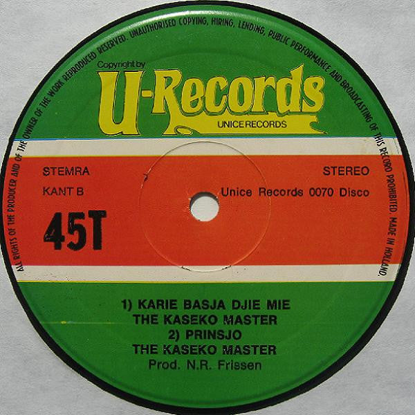 Johan Miller, Imro Lioe A Njie And The Kaseko Masters : Tjaar Mi Na Abra (12")